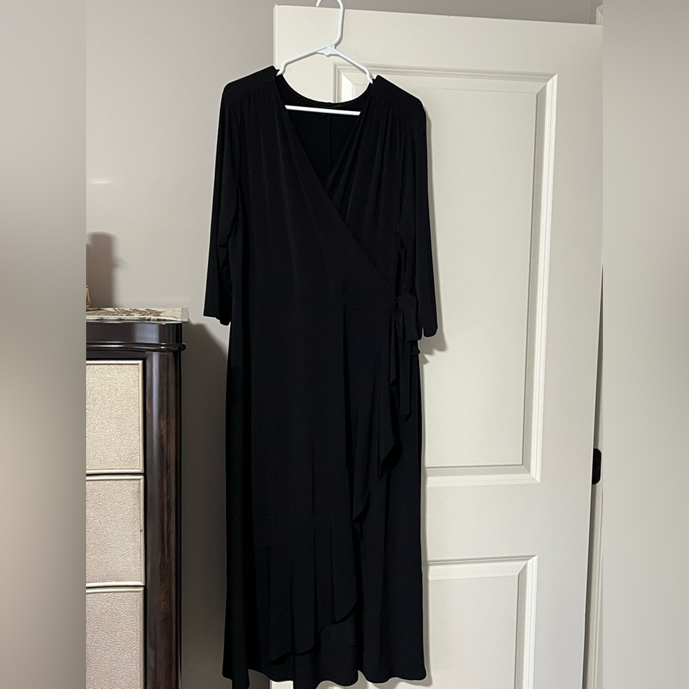 Elegant Black Wrap Dress